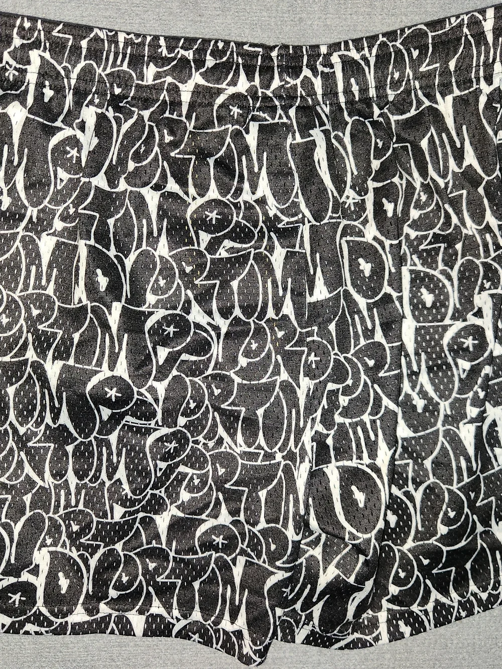 Black and White Graphic Shorts #346